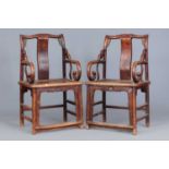 Paar chinesische Stühle der Qing Dynastie