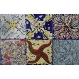6 SALVADOR DALI Künstler-Wandfliesen aus der Serie "La Suite Catalane"