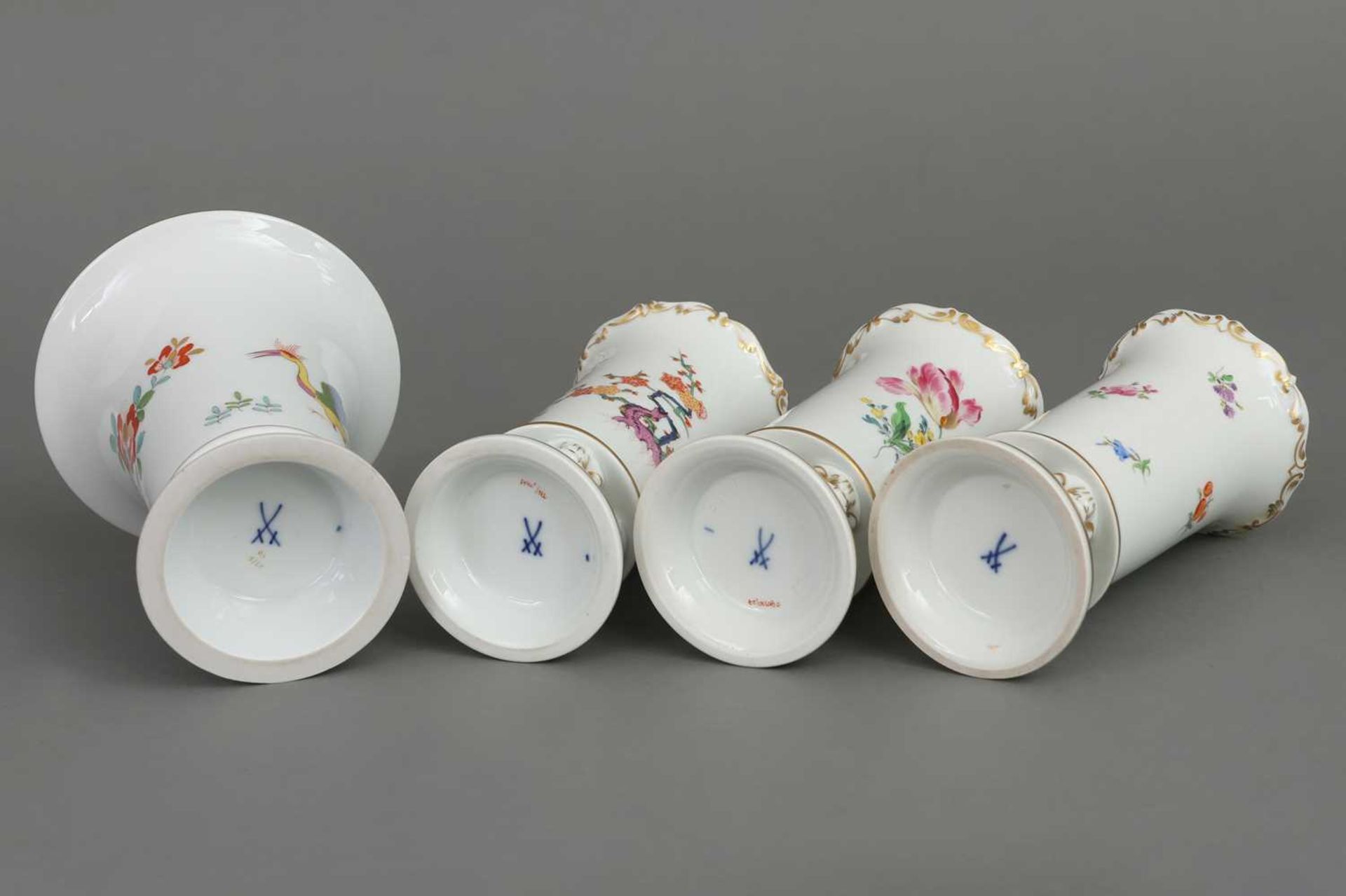 4 MEISSEN Porzellanvasen - Image 3 of 4