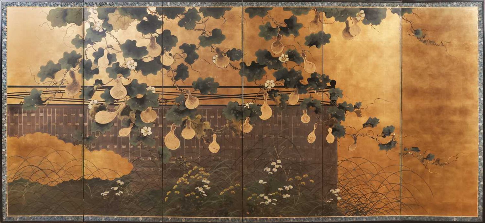 Japanischer Stellschirm der späten Edo-Periode - Bild 5 aus 5
