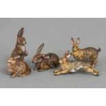 5 Wiener Bronzen "Hasen"