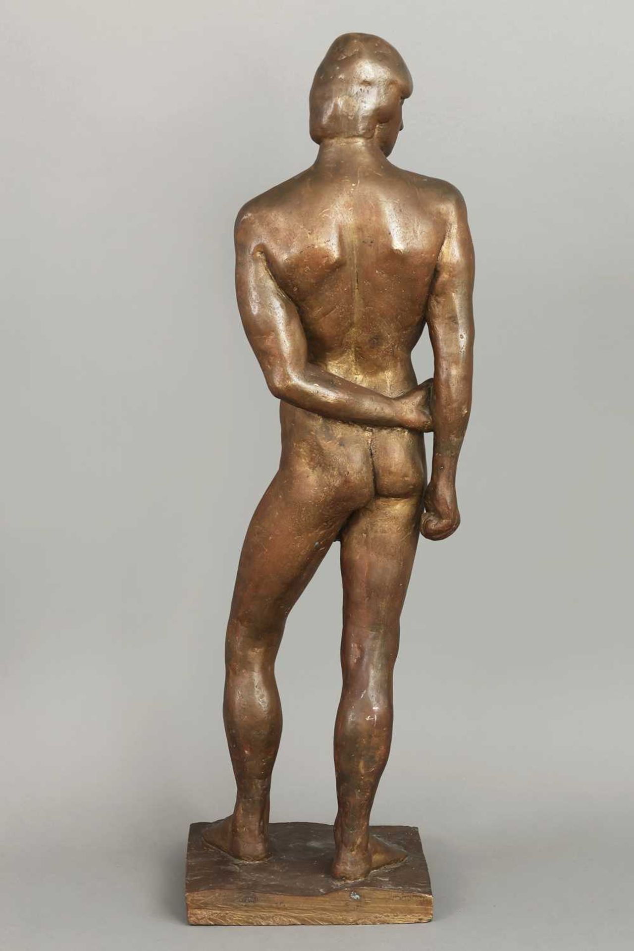 Bronzefigur "Stehender männlicher Akt" - Bild 3 aus 4