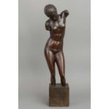 UNBEKANNTER MONOGRAMMIST "GF"(?) Bronzefigur "Weiblicher Akt (ohne Arme)" (1921)
