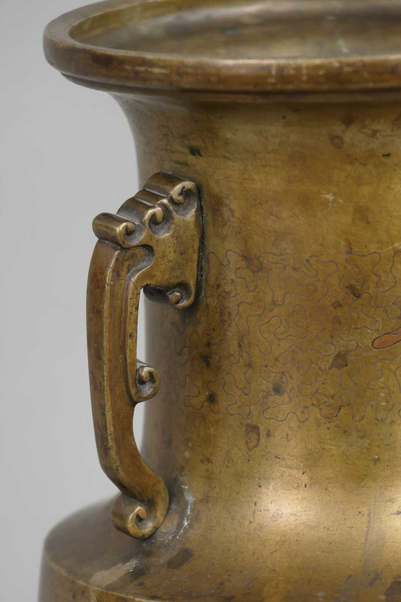 Japanische Bronze-Vase - Bild 3 aus 4