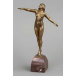 FRANZ PELESCHKA-LUNARD (1873-?) Bronzefigur "Tanzender weiblicher Akt"