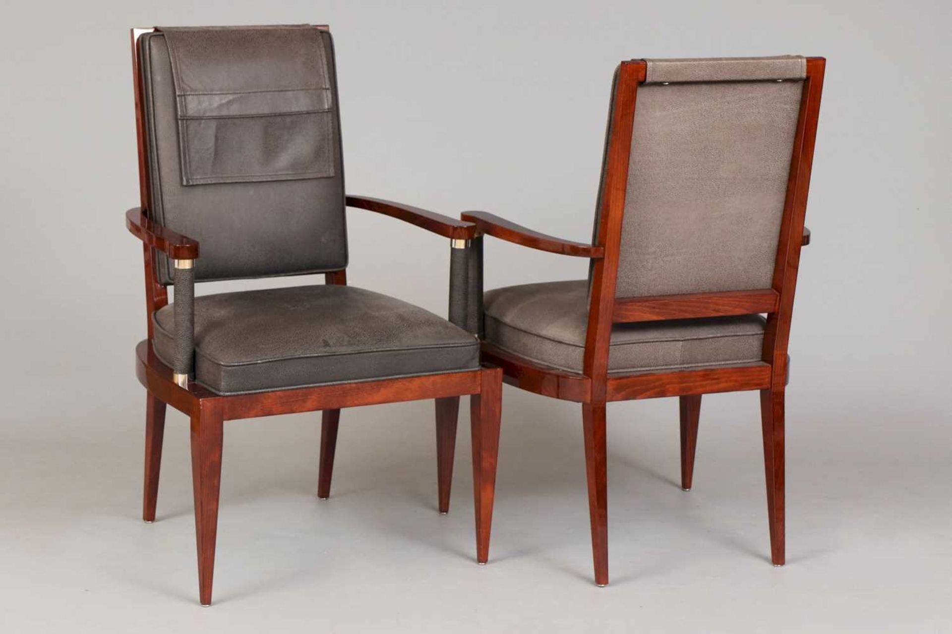 Paar Armlehnstühle im Stile des Art Deco - Bild 2 aus 3