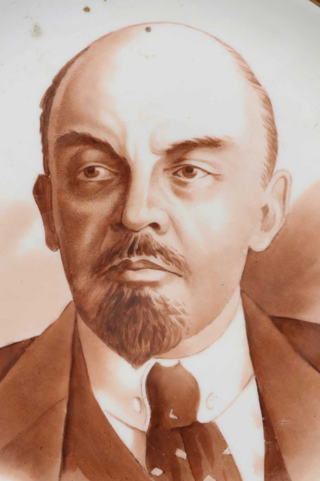 2 PROLETARIJ Porzellanmanufaktur (Russland) Porzellanplatten mit Leninporträt - Bild 5 aus 5