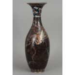 Japanische Chakinseki-Vase mit Cloisonné-Emaille