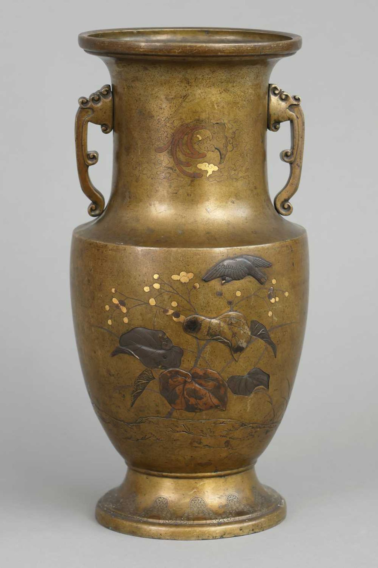 Japanische Bronze-Vase - Bild 2 aus 4