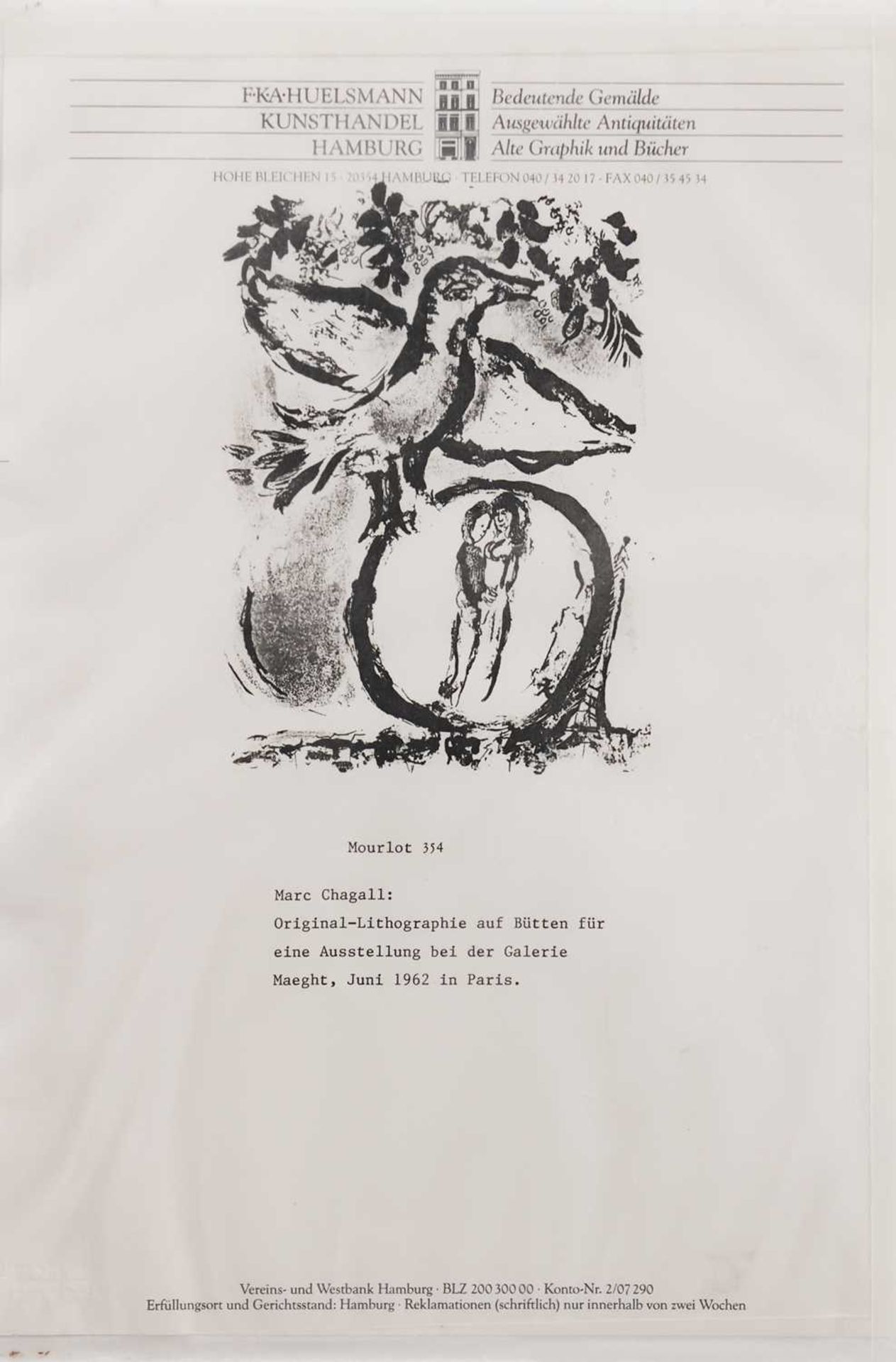 MARC CHAGALL (1887 Peskowatik bei Vitebsk - 1985 Saint-Paul-de-Vence) - Image 3 of 3