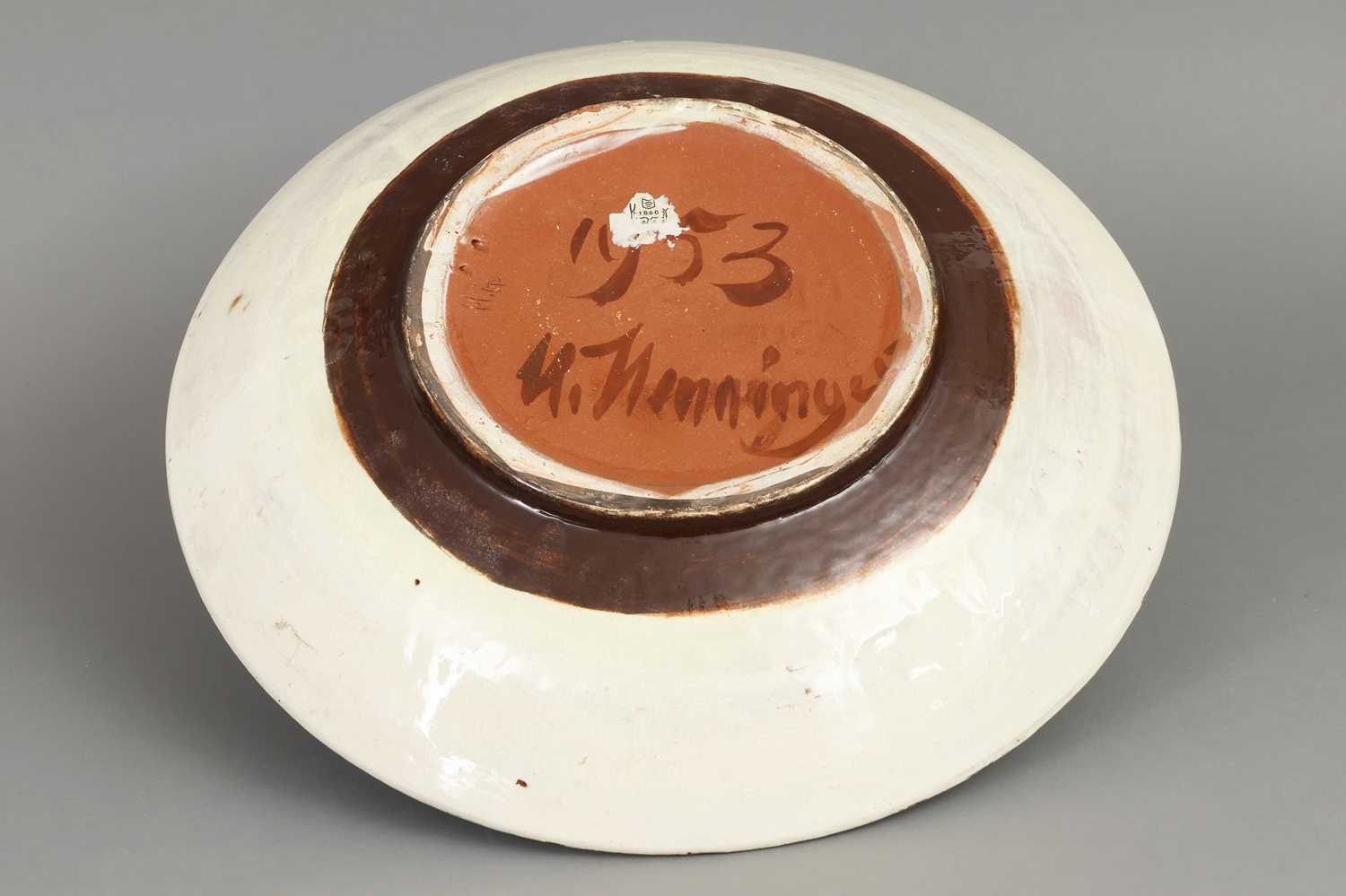 MANFRED HENNINGER (1894-1986) Keramikplatte - Image 3 of 4
