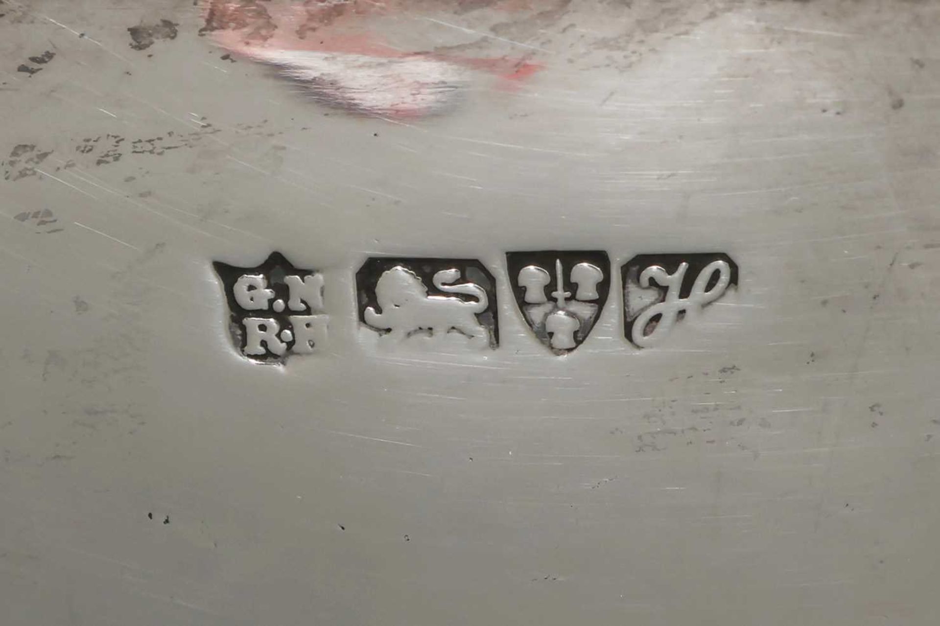 GEORGE NATHAN & RIDLEY HAYES (Chester) Englische Silber-Deckeldose - Bild 4 aus 4