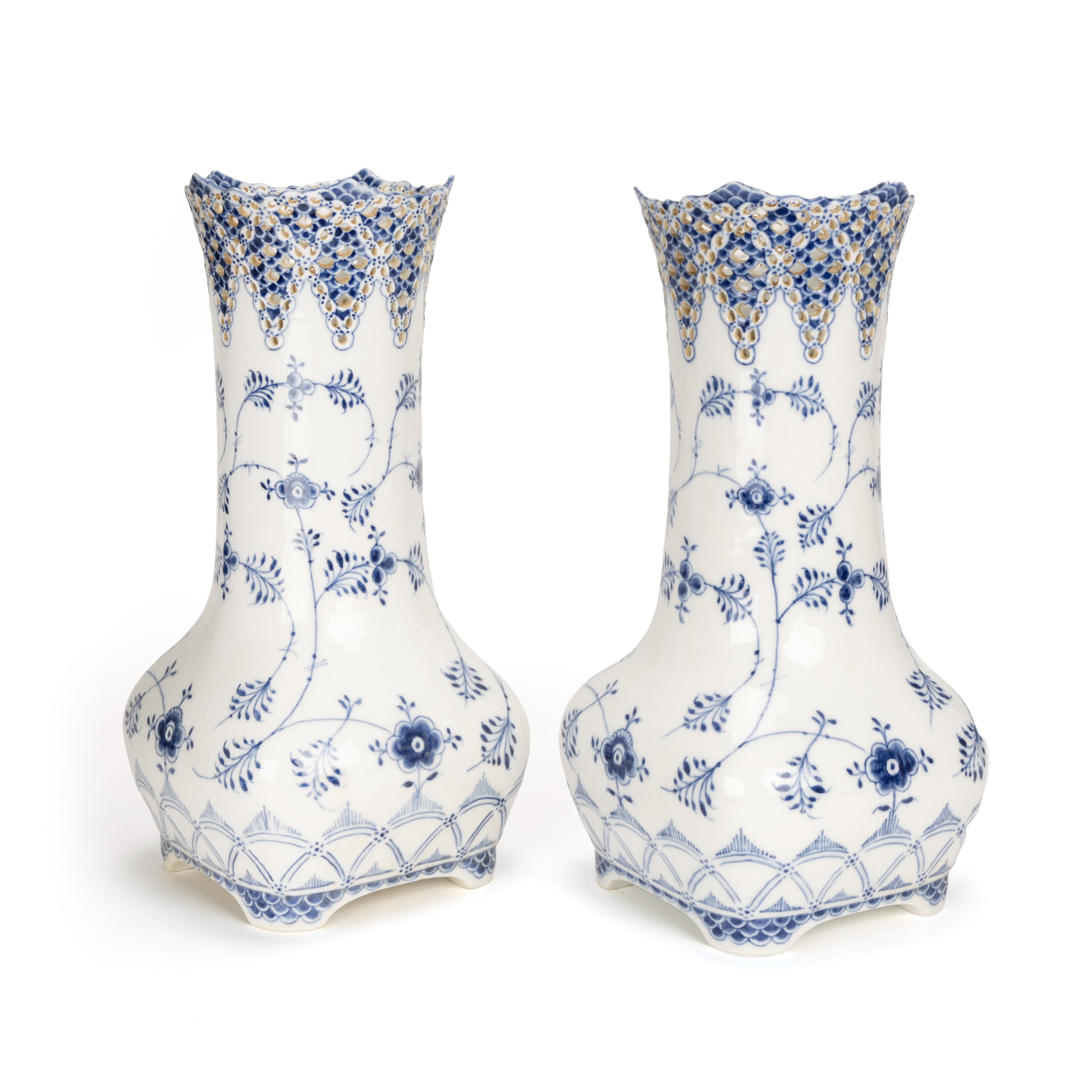 Royal Copenhagen Paar große Vasen 'Musselmalet' - Image 2 of 4
