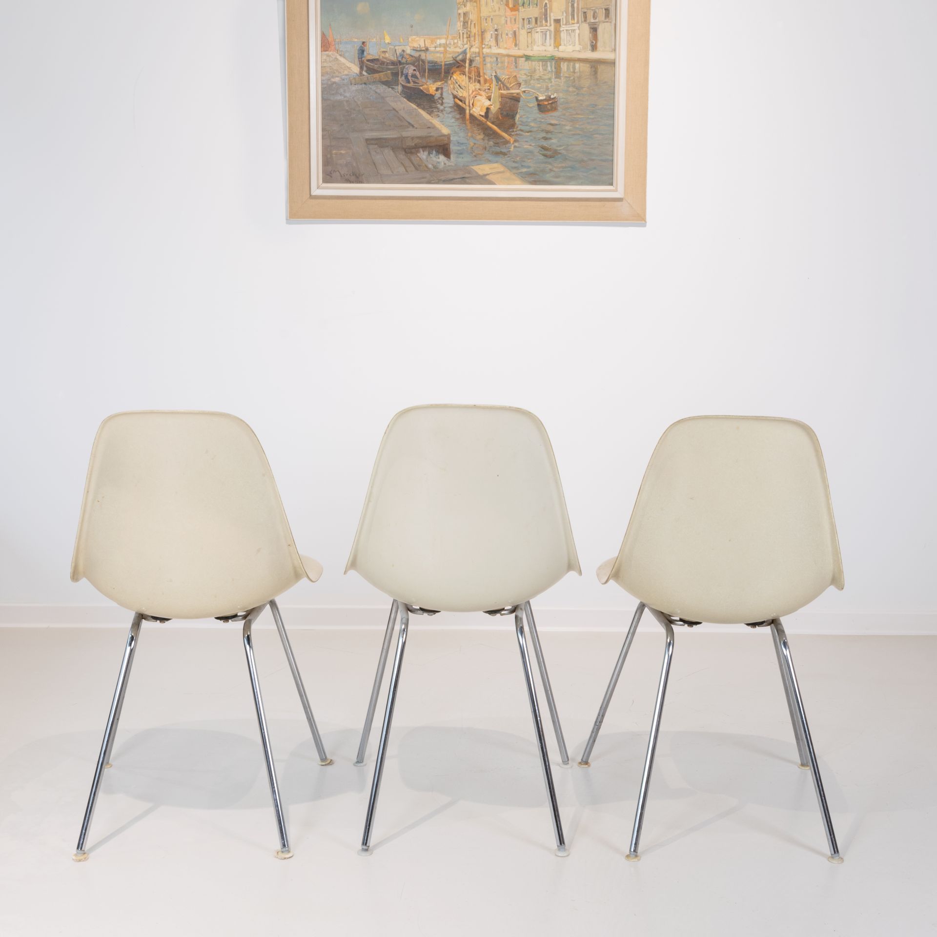 Herman Miller/Vitra drei DSX Plastic Side Chairs, S-Schale, Entwurf von Charles und Ray Eames - Bild 3 aus 5