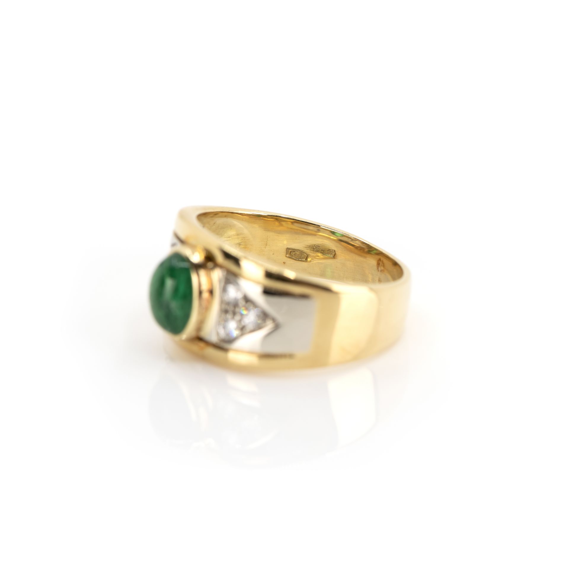 Set Ohrstecker und Ring mit Smaragdbesatz - Bild 6 aus 8