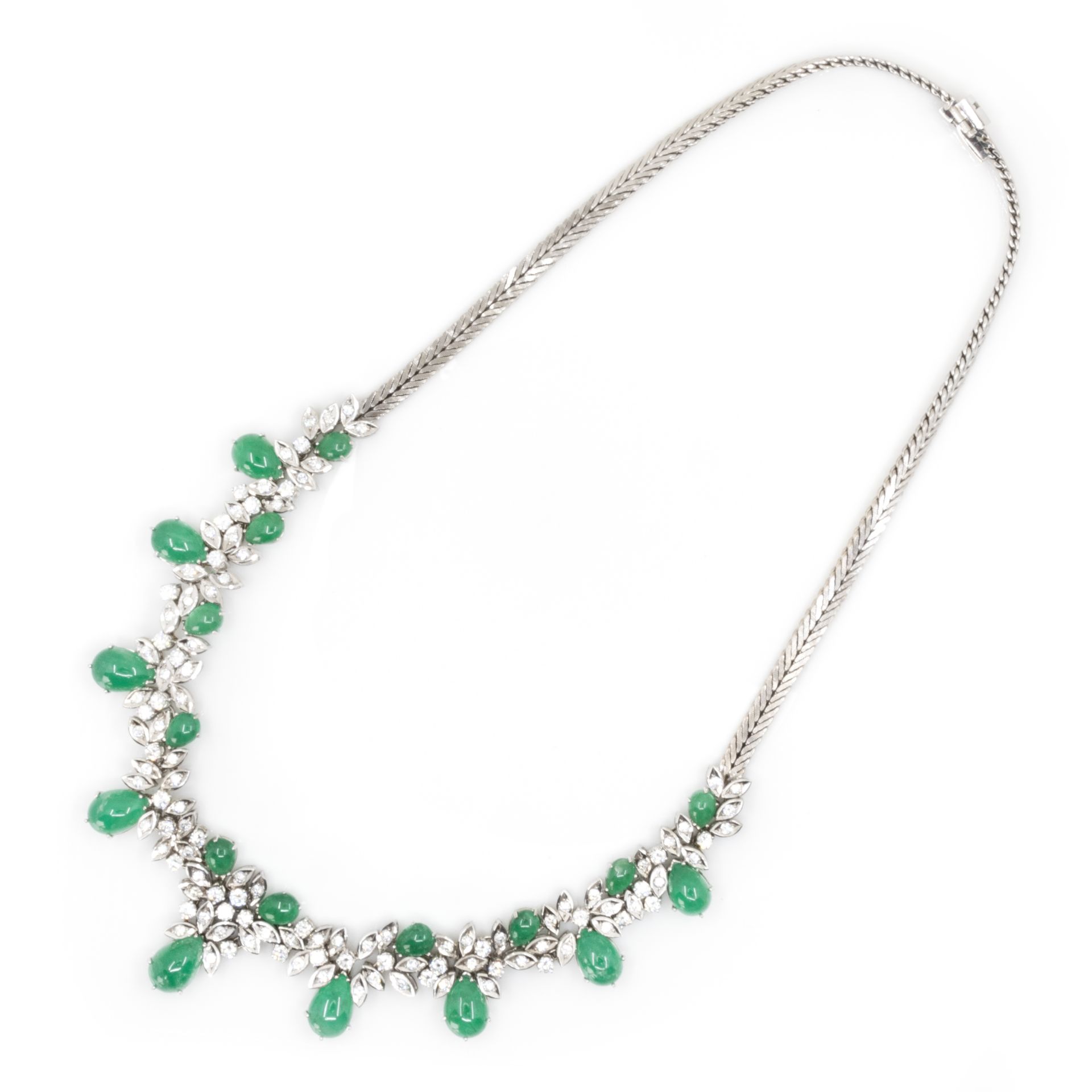 Collier und Armband mit Smaragd-Diamantbesatz - Image 2 of 8
