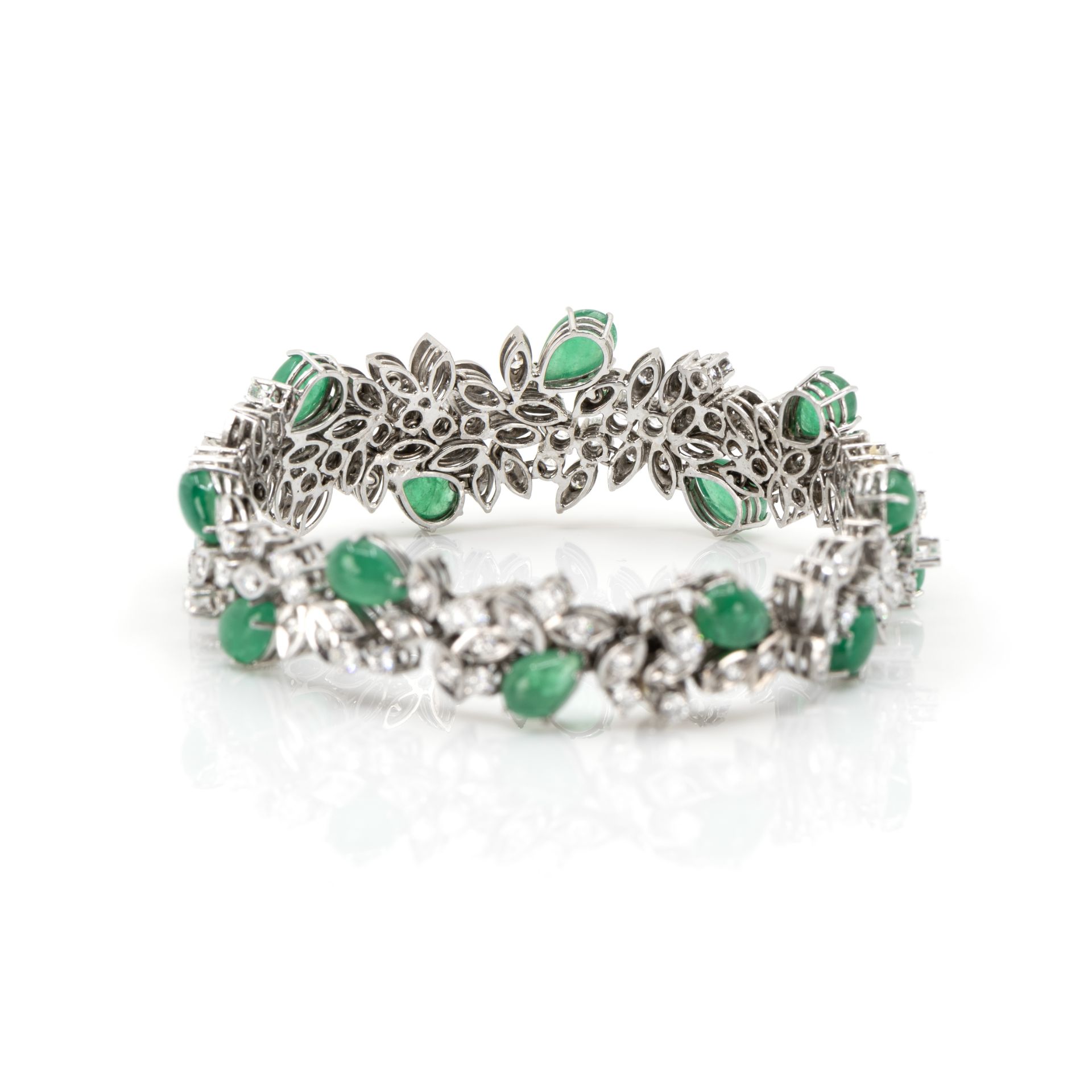 Collier und Armband mit Smaragd-Diamantbesatz - Image 7 of 8