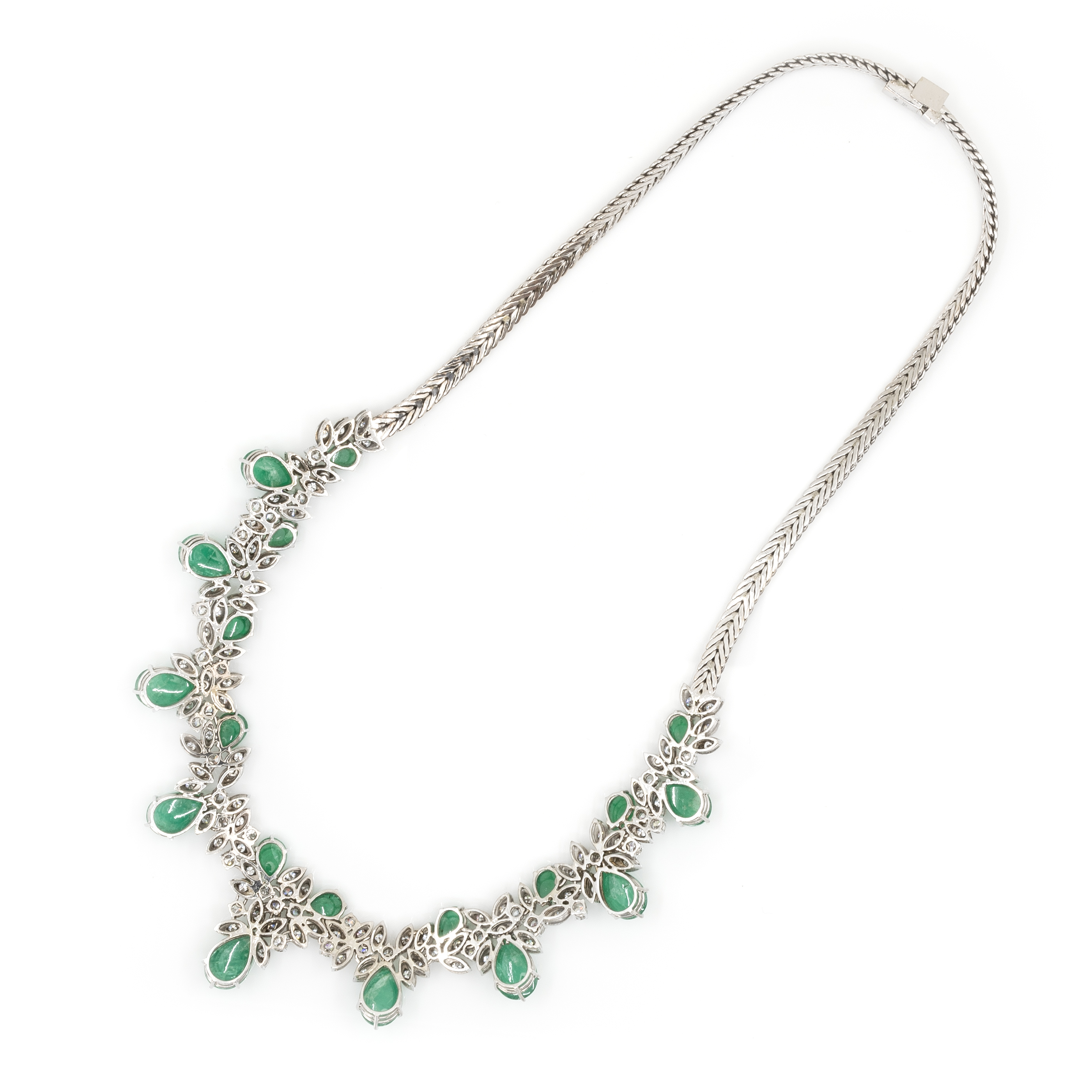 Collier und Armband mit Smaragd-Diamantbesatz - Image 4 of 8