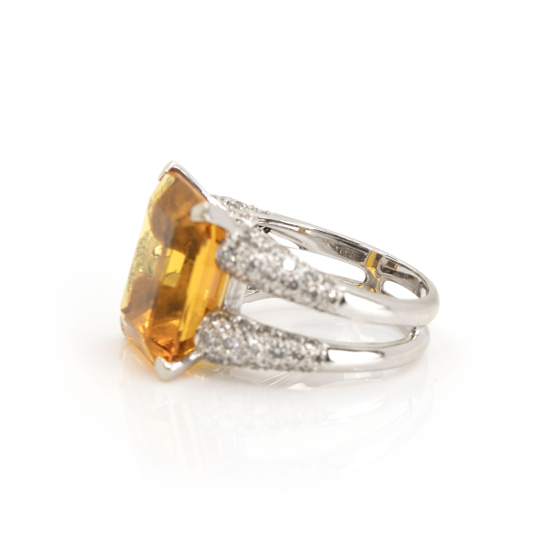 Ring mit Citrin-Diamantbesatz - Image 6 of 6