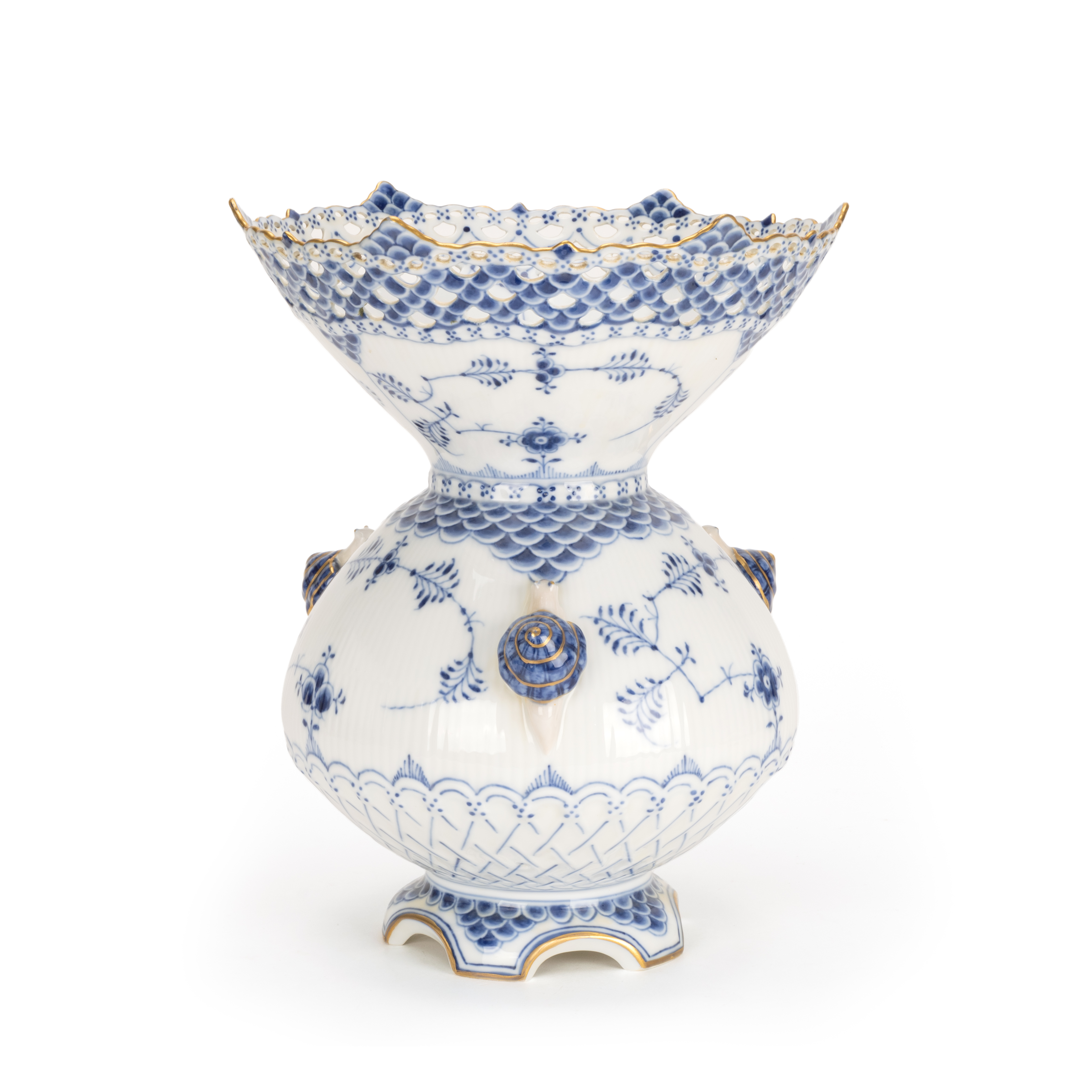 Royal Copenhagen große Vase 'Musselmalet' mit Schnecken - Image 2 of 4