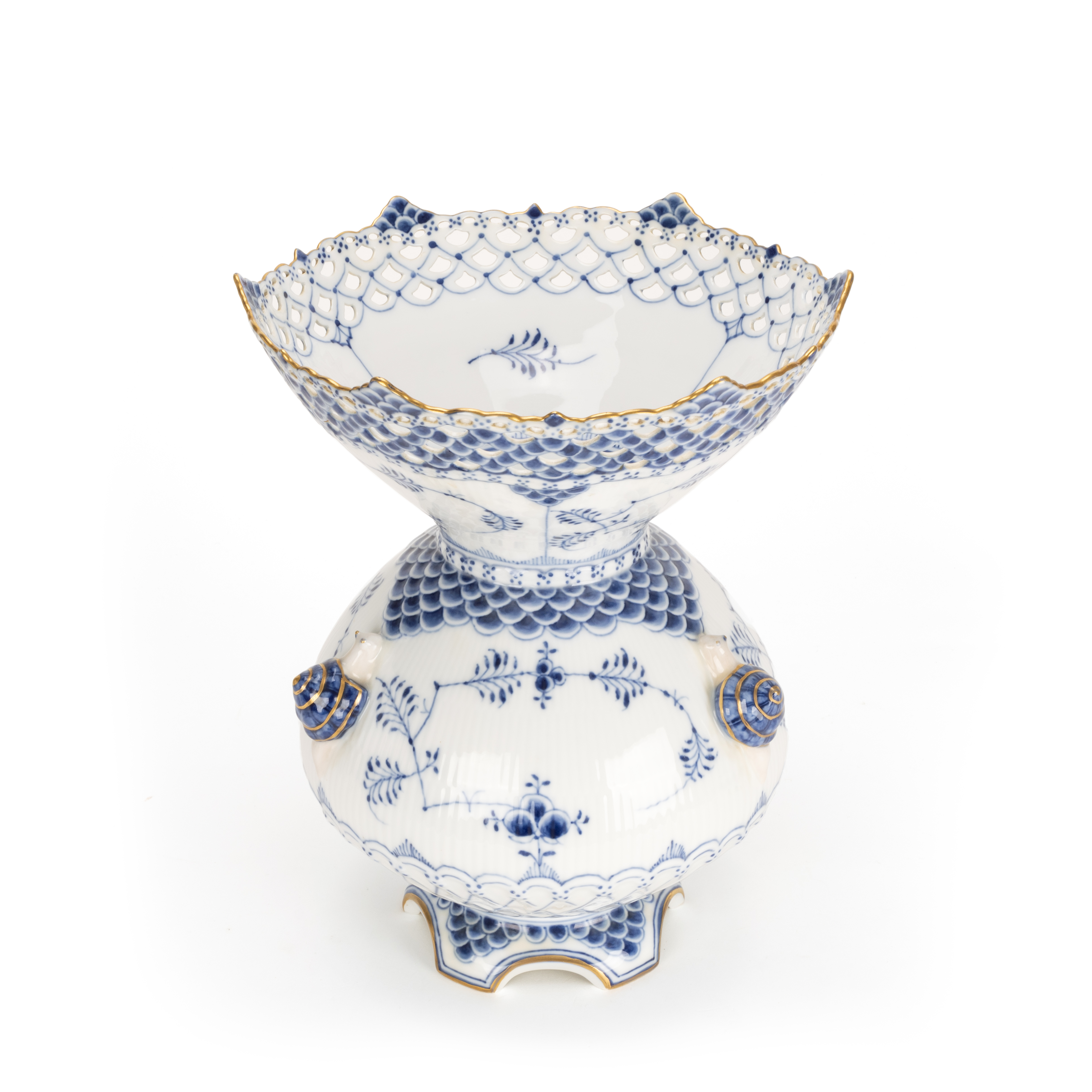 Royal Copenhagen große Vase 'Musselmalet' mit Schnecken - Image 3 of 4