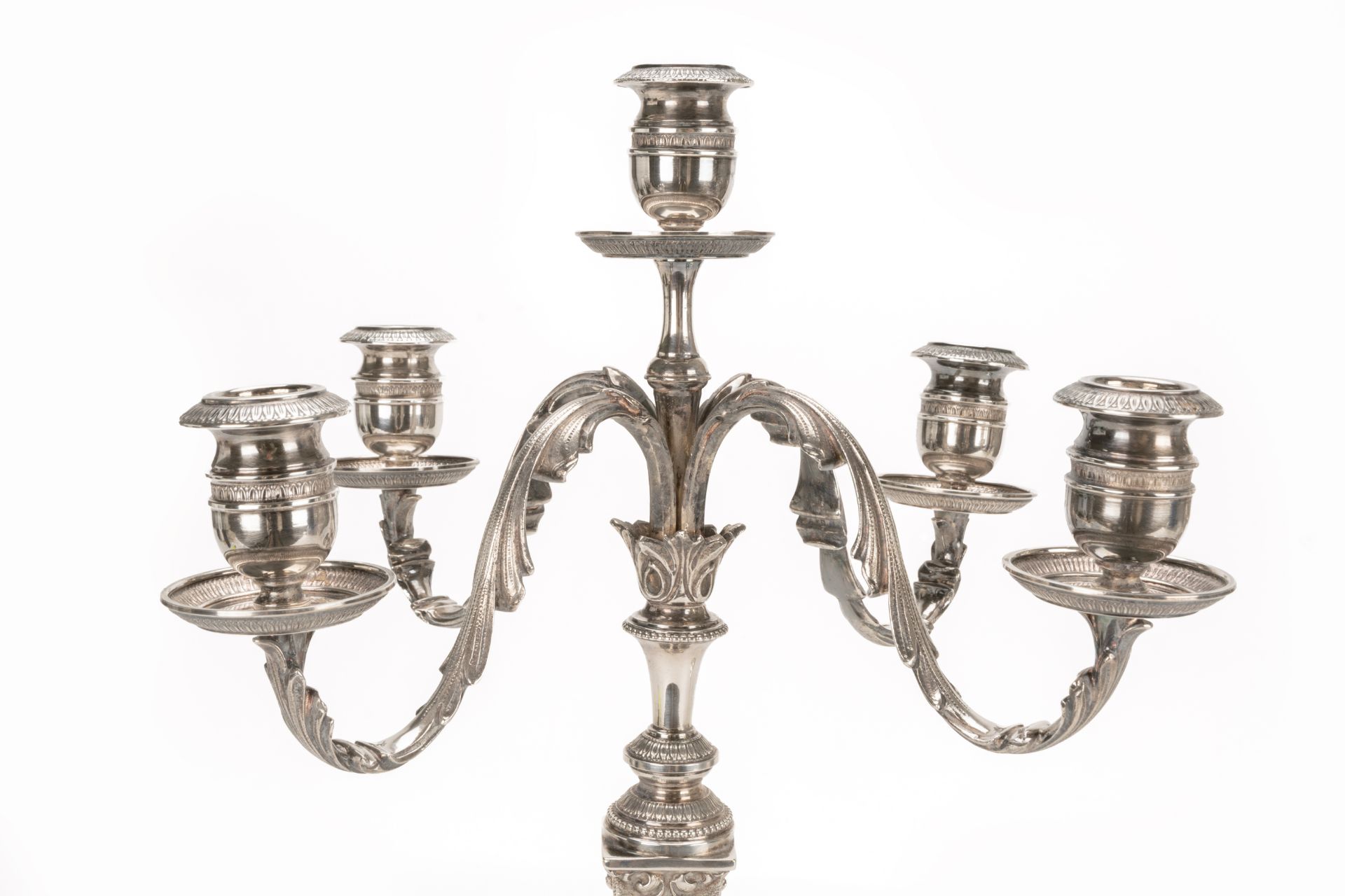 Paar Silber-Girandolen im klassizistischen Stil - Bild 3 aus 5