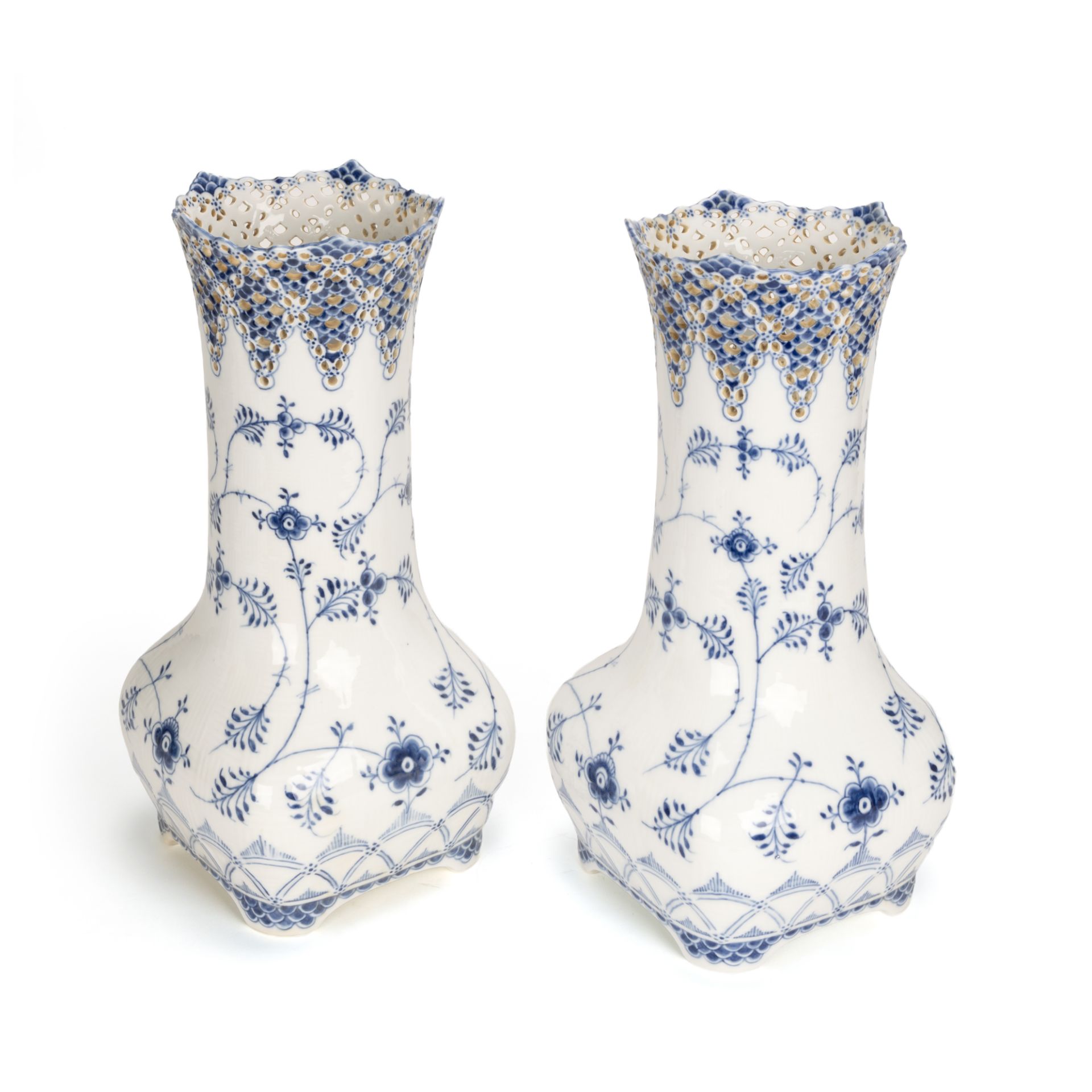 Royal Copenhagen Paar große Vasen 'Musselmalet' - Bild 3 aus 4