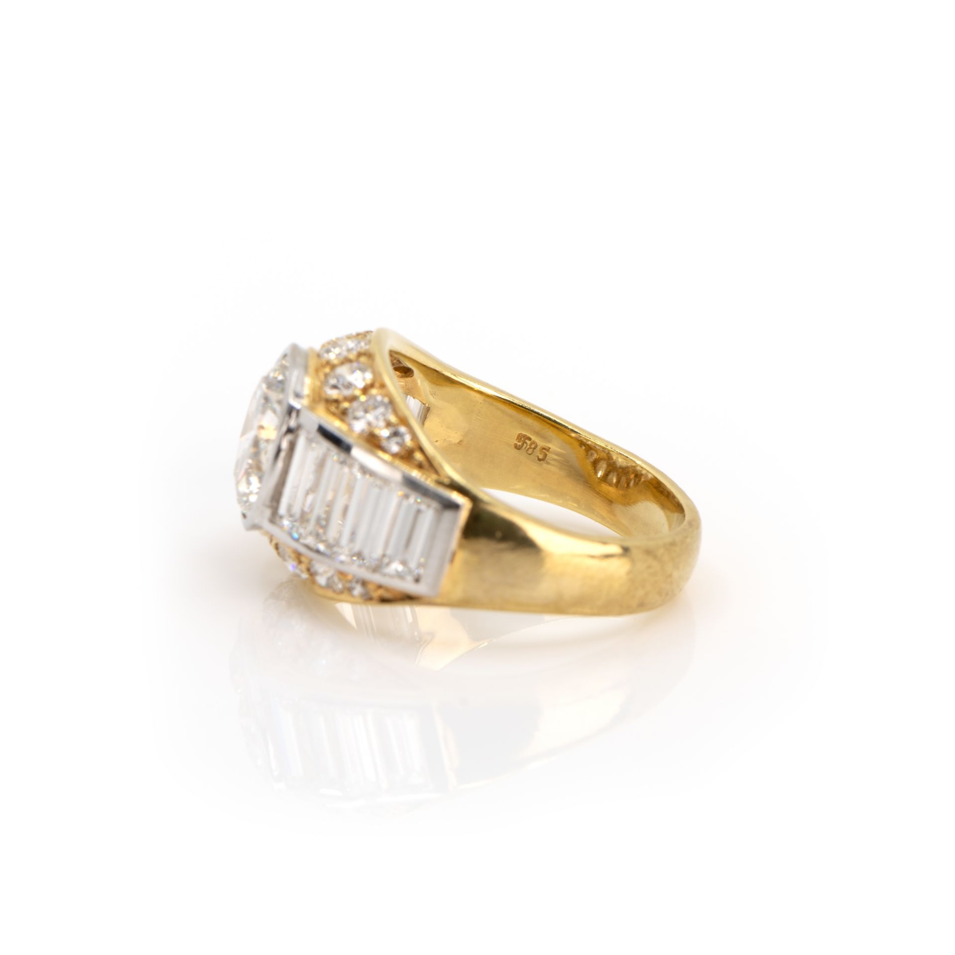 Ring mit Diamantbesatz - Bild 5 aus 5