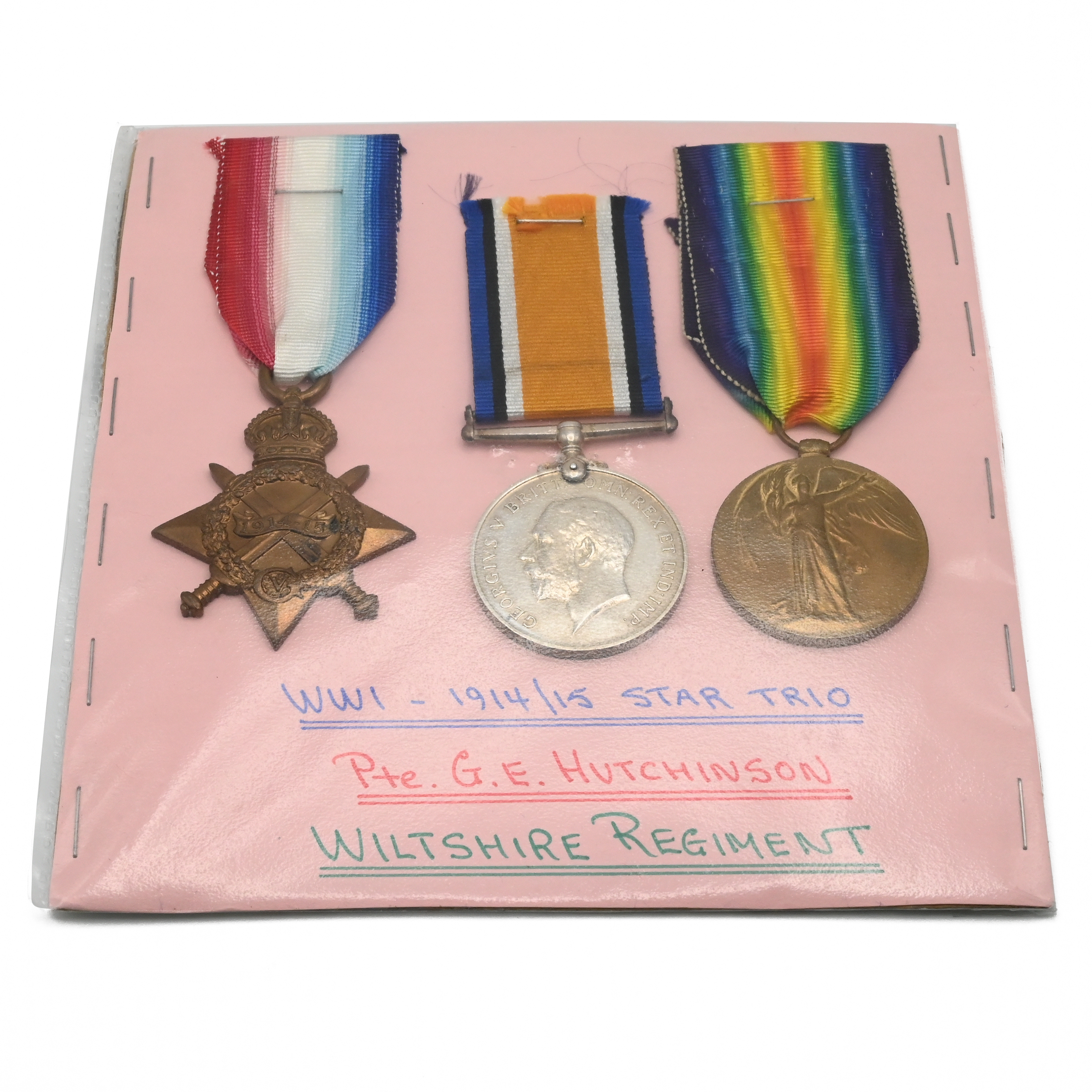 A World War One medals trio comprising a 1914-15 Star, Silver War Medal and a Victory Medal to PT...