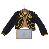 A 19th Century French Zouave Military Jacket. A private tailored example, yellow detailing possib...