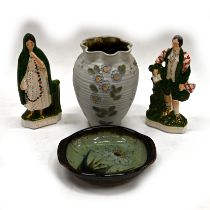 A collection of 20th Century ceramics to include: A Griselda Hill Wemyss Ware pair of limited edi...