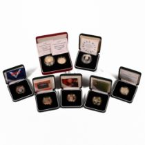 An assortment of Royal Mint silver proof £2 coins to include: 1989 Claim of Rights; 1998 Technolo...