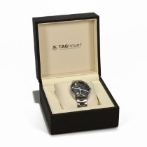 Tag Heuer, Link, Calibre 6, a gents stainless steel bracelet watch, with movement view glazed cas...