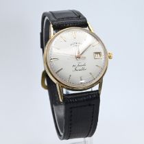 Rotary, a gentleman’s 9 carat gold mechanical wrist watch, the signed white dial with gilt dagger...