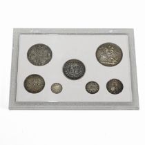 1887-1892 Queen Victoria 'Jubilee Head' coin set. Seven coins from five shillings crown to threep...