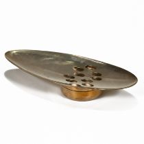 Elkington & Co, a silver-plated modernist posey bowl, to a design by Lino Sabattini, 34.7cm long.