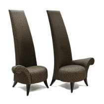 Pair of contemporary 'La Diva' high backed chairs (2). Designed by Jamie Bouzaglo for Andreu Worl...