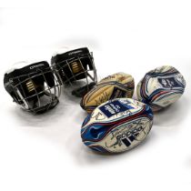 Group of signed rugby balls (3). Multiple signatures upon EPCR Challenge Cup balls. c2009-14. Als...