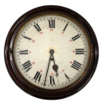 An early 20th Century single train school clock with 12 inch dial by Kienzle. The enamelled dial ...