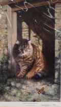 After David Shepherd (1931-2017) - "Whisky the Farmyard Cat" - limited edition reproductive print...