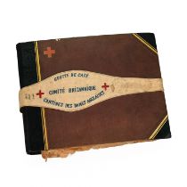An interesting WWI scrapbook relating to Madeline Baxter of The British Committee Of The French R...