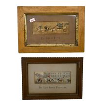 Two (2) 19th Century framed Stevengraph Silk pictures - 'The Lady Godiva Procession' & 'For Life ...