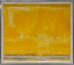 John Houston (British, 1930-2008)- "Summer Sky, Seilebost". Oil on canvas, 1974-1975, signed ‘Hou...