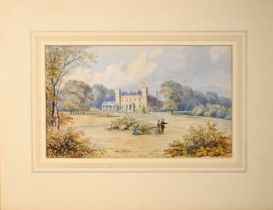 William Henry Prior (1812-1882) - Tregenna Castle, St Ives. Watercolour, circa 1850, signed 'W H ...