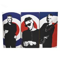 Three Pop Art Screen Prints on canvas of Paul Weller, 65cm x 150cm (3)