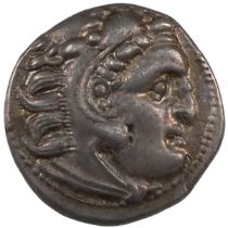 336-323 BC Kingdom of Macedon, Alexander III the Great posthumous issue silver Drachm. Obverse: H...