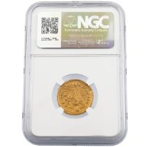 393-423 AD Western Roman Empire, Honorius gold Solidus graded Ch AU by NGC. Obverse: draped and c...