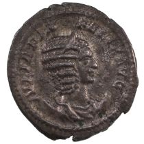 211-217 AD Roman Empire Julia Domna silver Antoninianus, issued under Caracalla, Rome Mint. Obver...