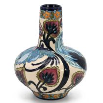 Moorcroft "Blue Rooster" bottle vase by Kerry Goodwin, 2011. Number 55 of a limited edition. Heig...