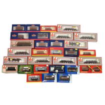 Quantity of Boxed Airfix, Lima, Hornby & Dapol 00 gauge toy Model Railway wagons. All LMS colours...